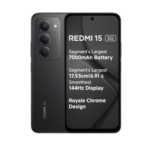 Redmi 15 5G 4GB/128GB Dual Sim Midnight Black – Global version